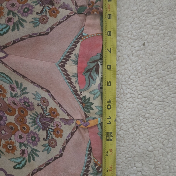 Zara women pink Palazzo printed pants M blogger favorite - Picture 6 of 9